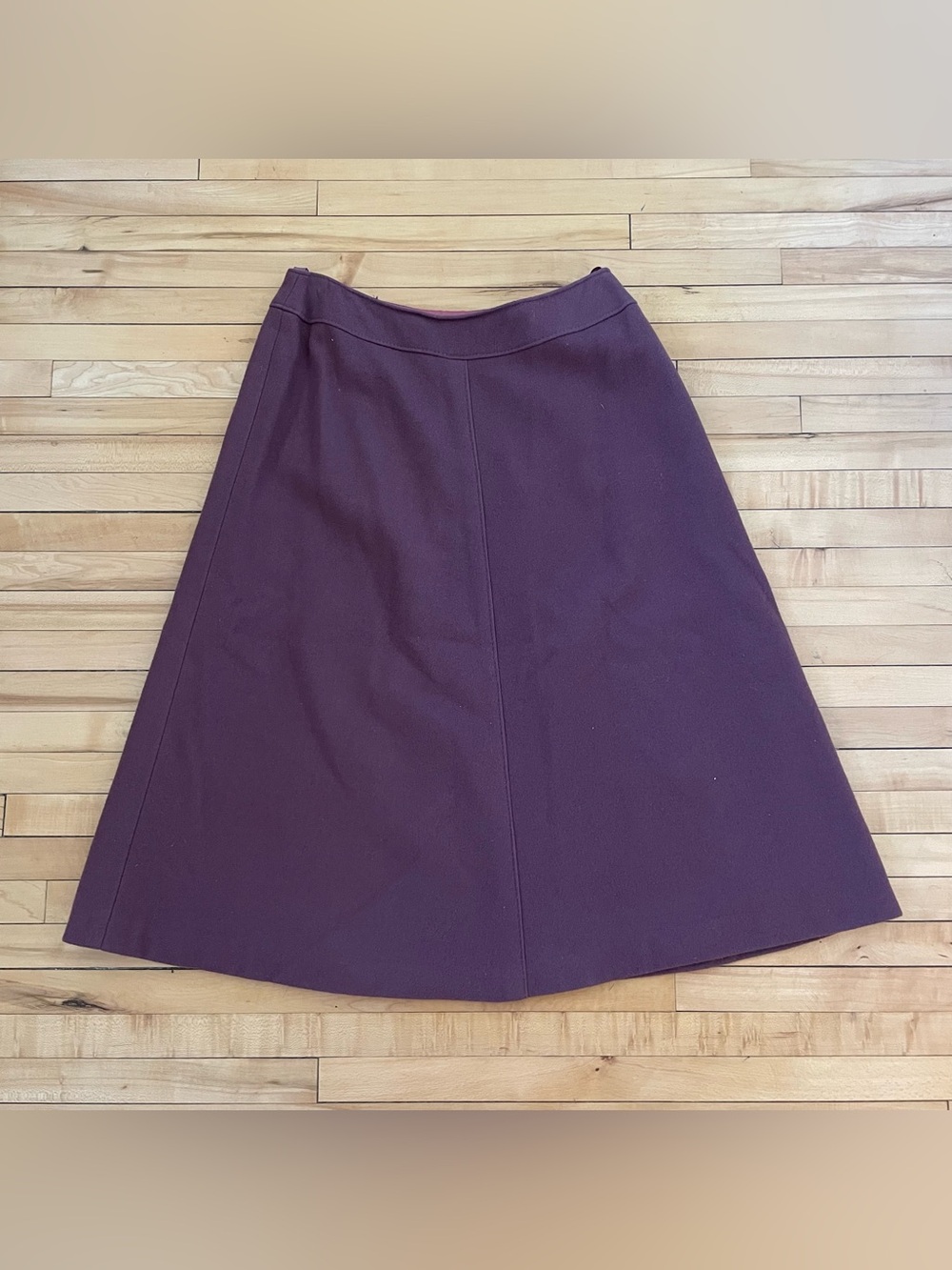 Vintage Wool Alexon Sportset Purple A-line skirt with zipper closure